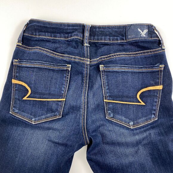American Eagle Outfitters Womens Super Stretch Skinny Jeans Size 2 Regular Blue - Picture 6 of 9